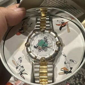 Working Waltham Cortez Tasmanian Devil Sox Baseball watch New Battery 42mm W Box